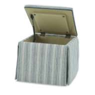 Picture of LILY SKIRTED STORAGE OTTOMAN