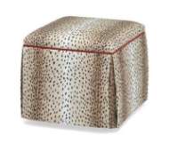 Picture of LILY SKIRTED STORAGE OTTOMAN