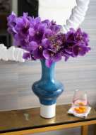 Picture of FLARE VASE, DEEP BLUE AND WHITE