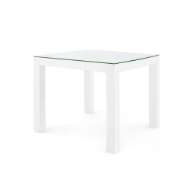 Picture of VALENTINA GRASSCLOTH GAME TABLE, CHIFFON WHITE