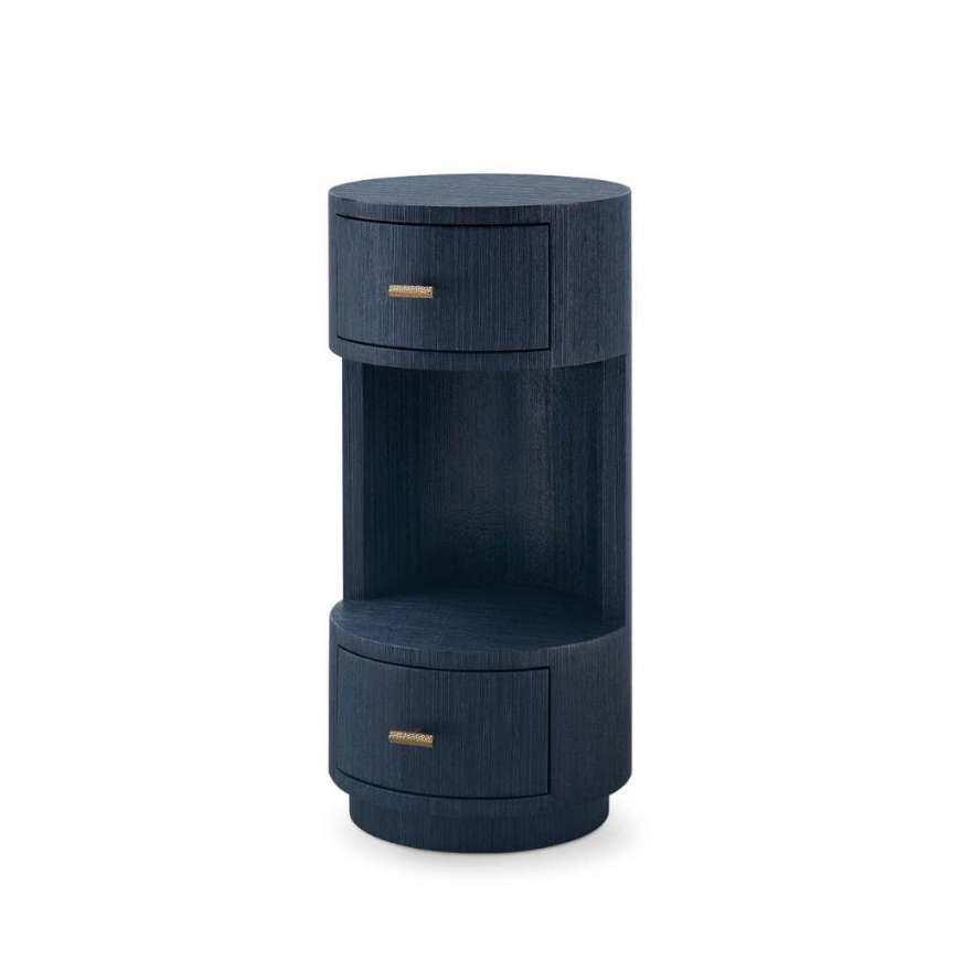 Picture of AARON 2-DRAWER SIDE TABLE, SELVAGE BLUE