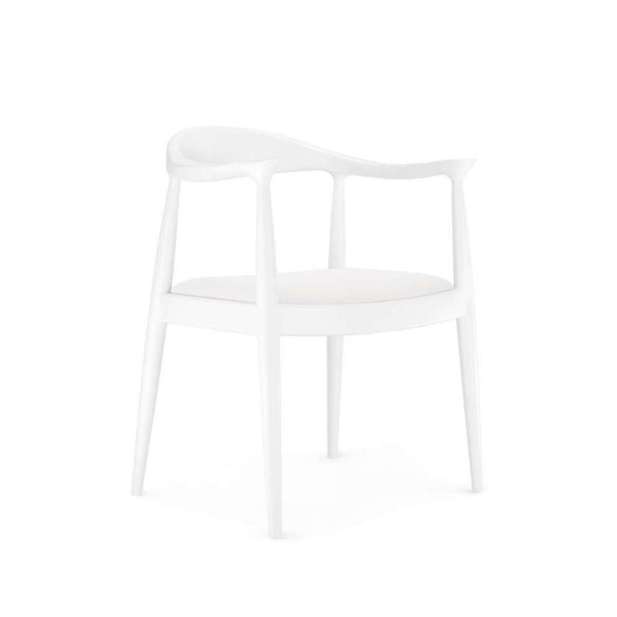 Picture of DANISH ARMCHAIR, EGGSHELL WHITE