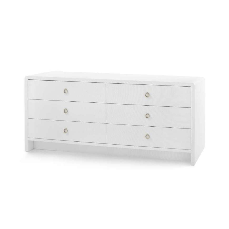 Picture of BRYANT LINEN EXTRA WIDE LARGE 6-DRAWER, CHIFFON WHITE