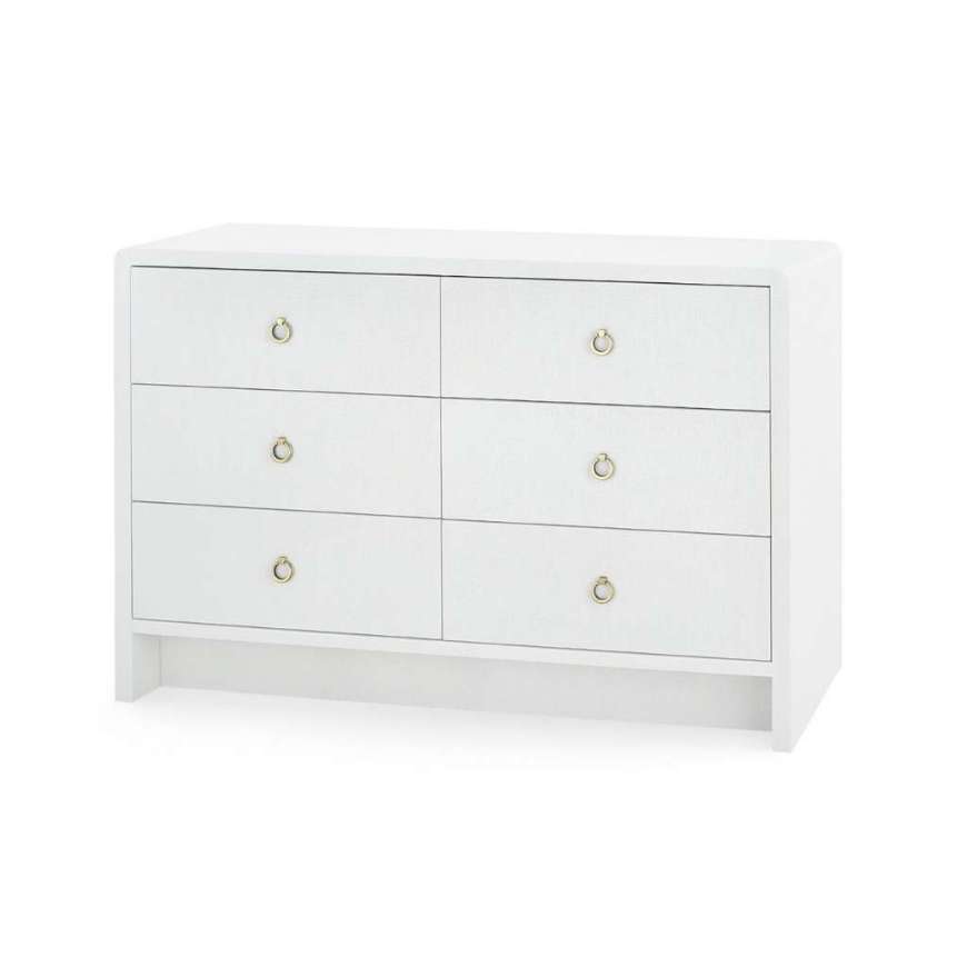 Picture of BRYANT LINEN EXTRA LARGE 6-DRAWER, CHIFFON WHITE