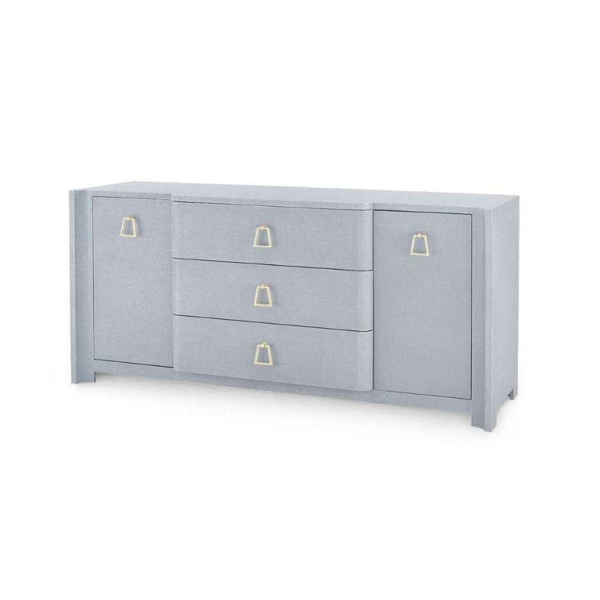 Picture of AUDREY 3-DRAWER & 2-DOOR CABINET, WASHED WINTER GRAY