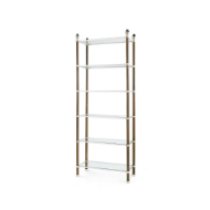 Picture of PIERCE ETAGERE, BRONZE AND POLISHED NICKEL