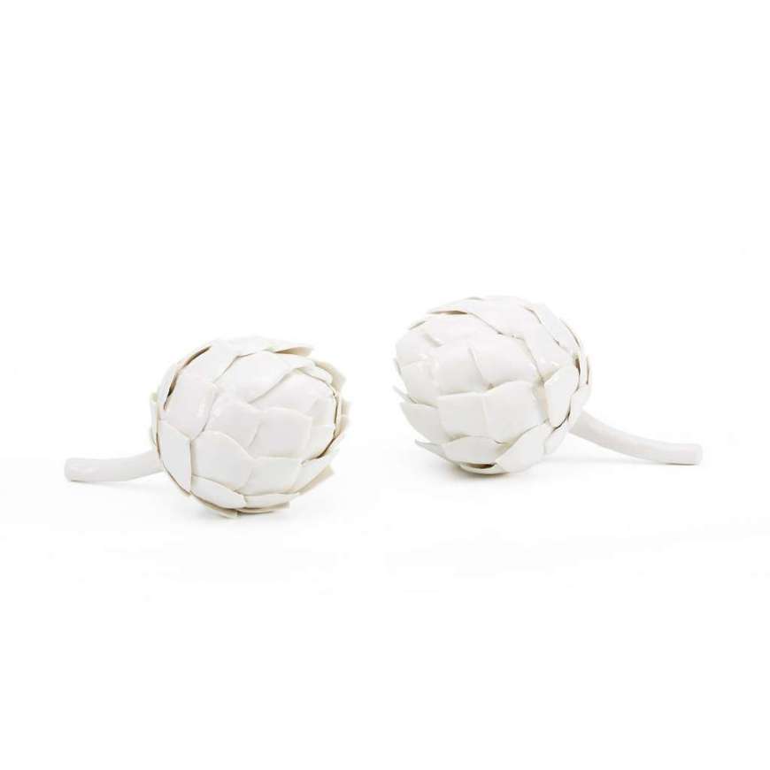 Picture of ARTICHOKE PORCELAIN (PAIR), BLANC DE CHINE
