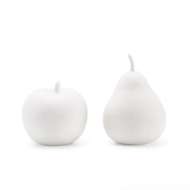 Picture of APPLE & PEAR SET OF 2 PORCELAINS, BLANC DE CHINE