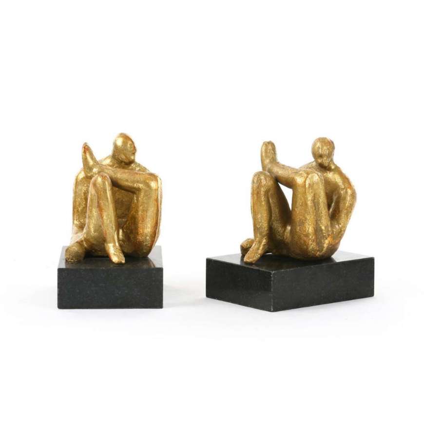 Picture of AMADEO SITTING STATUE (PAIR), GOLD LEAF