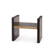 Picture of ODEON BENCH/SIDE TABLE, ANTIQUE BRASS AND DARK BRONZE