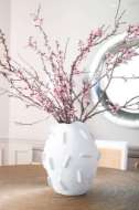 Picture of BRACQUE LARGE VASE, COOL WHITE