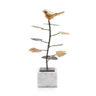 Picture of BIRDSONG STATUE, GOLD LEAF