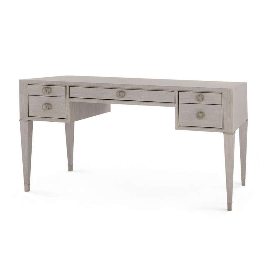 Picture of MORRIS DESK, TAUPE GRAY AND SATIN BRONZE