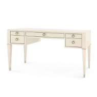 Picture of MORRIS DESK, BLANCHED OAK AND SATIN BRONZE