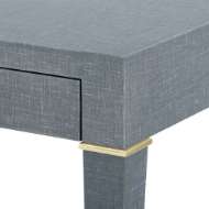 Picture of CLAUDETTE DESK, WASHED WINTER GRAY, BRASS