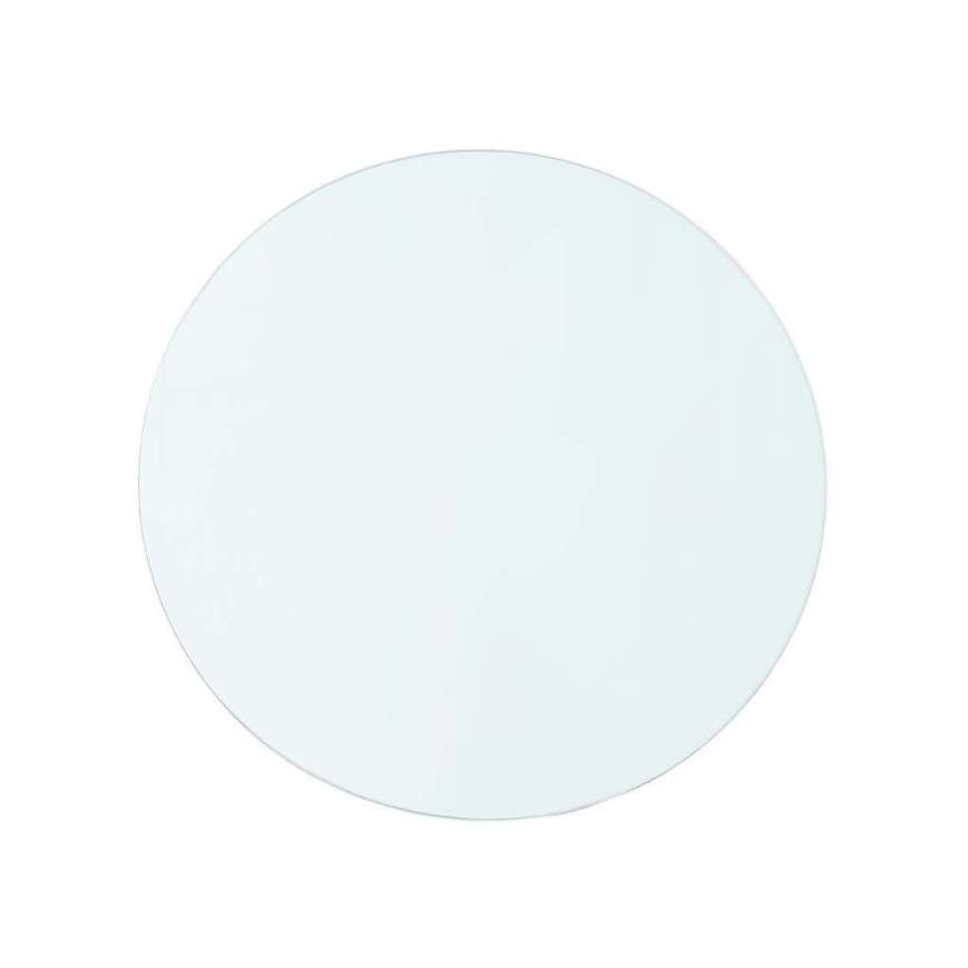 Picture of DAKOTA ROUND COFFEE TABLE GLASS TOP, CLEAR