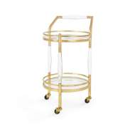 Picture of JANE BAR CART, GOLD LEAF