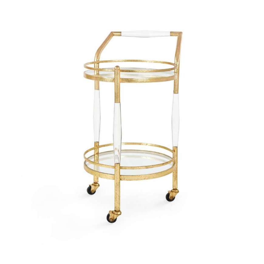 Picture of JANE BAR CART, GOLD LEAF