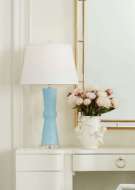 Picture of CLARISSA LAMP WITHOUT SHADE, LIGHT TURQUOISE