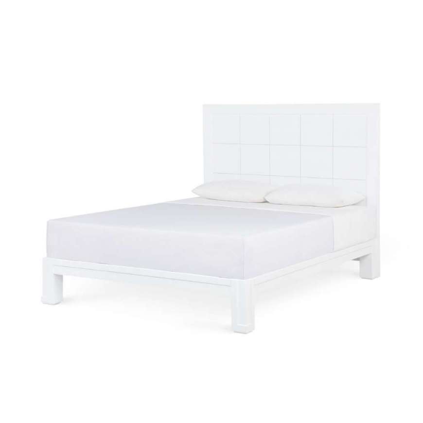 Picture of PATRICIA KING HEADBOARD WITH RYDER BED FRAME, VANILLA