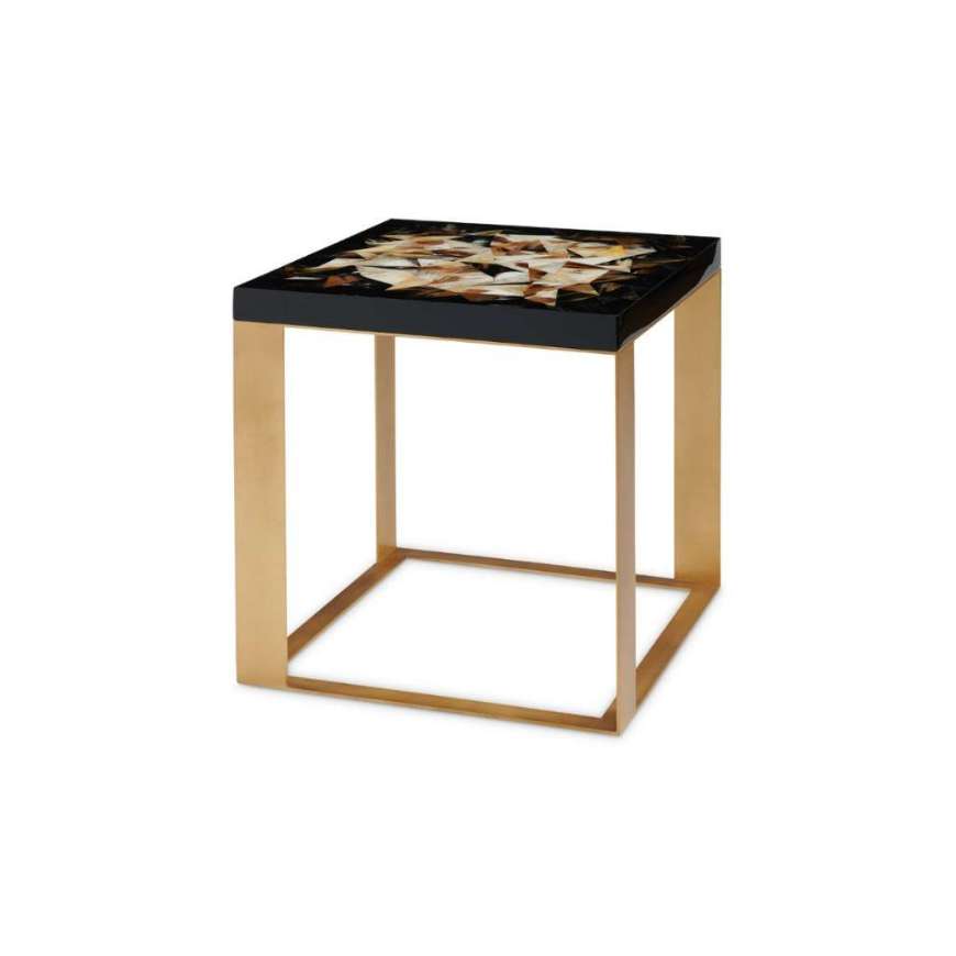 Picture of CALYPSO SIDE TABLE, BLACK AND GOLD LEAF
