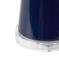 Picture of ASTRID LAMP WITH SHADE 17-INCH WHITE LINEN, WITH NICKEL, NOCTURNE BLUE