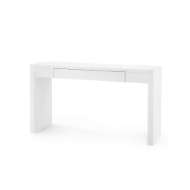 Picture of MORGAN LARGE GRASSCLOTH CONSOLE TABLE, CHIFFON WHITE