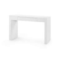 Picture of MORGAN GRASSCLOTH CONSOLE TABLE, CHIFFON WHITE