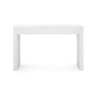 Picture of MORGAN GRASSCLOTH CONSOLE TABLE, CHIFFON WHITE