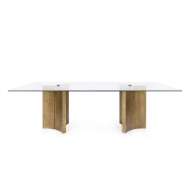 Picture of DAMON DINING TABLE, ANTIQUE BRASS