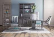 Picture of TRUNK SEGMENT ACCENT TABLE SILVER LEAF