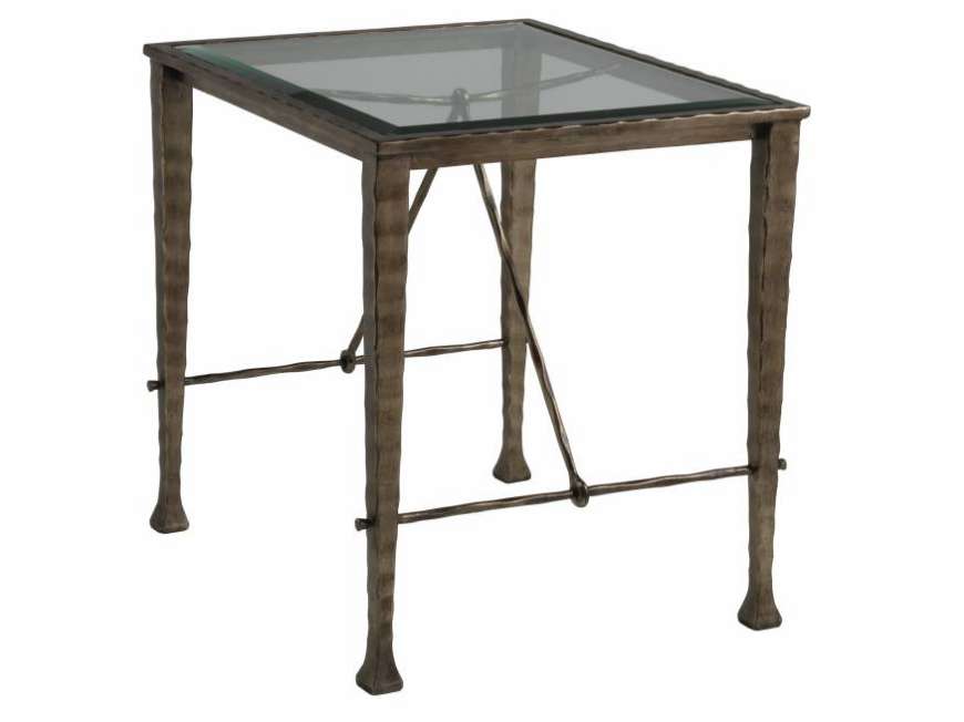Picture of CORTONA END TABLE W GLASS TOP