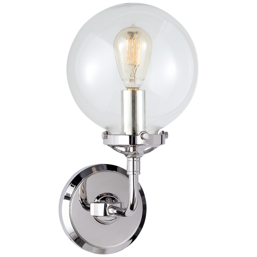 Picture of Bistro Single Light Bath Sconce- Polished Nickel