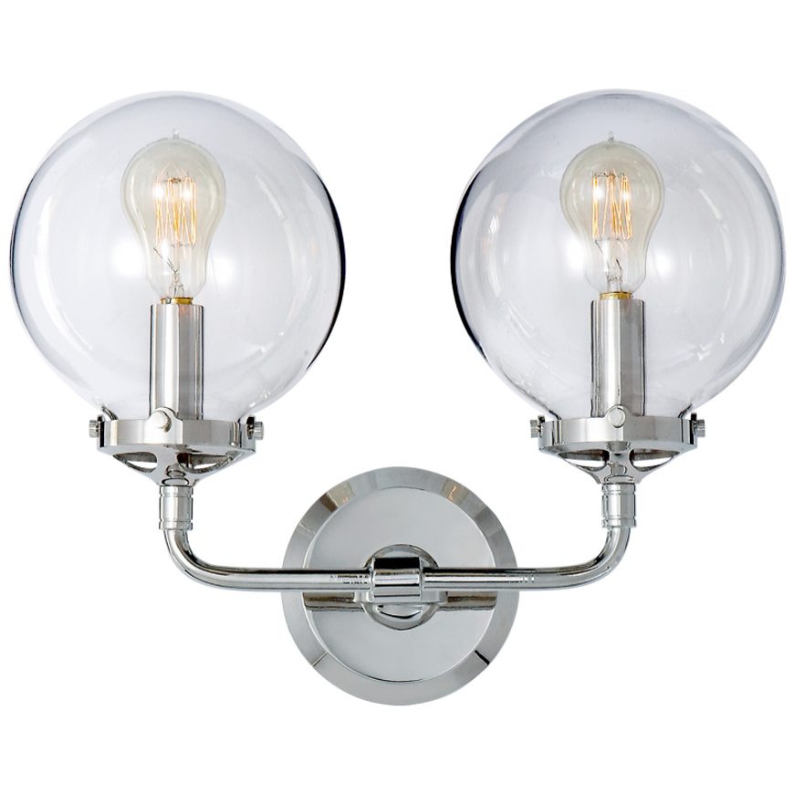 Picture of Bistro Double Light Bath Sconce- Polished Nickel