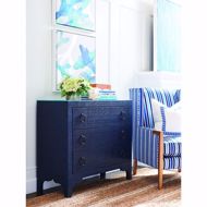 Picture of Balboa Island Raffia Hall Chest- Marine Blue