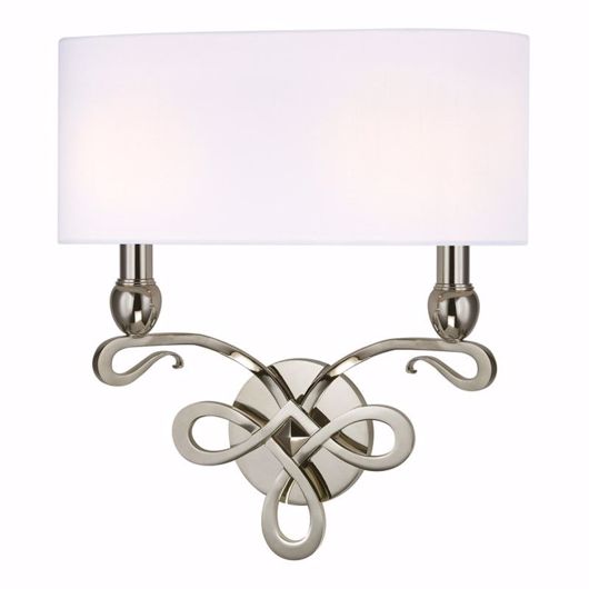 Picture of Ribbon Double Sconce - Polished Nickel