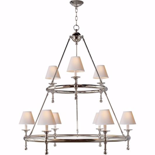 Picture of Ring Chandelier--Two Tier - Polished Nickel