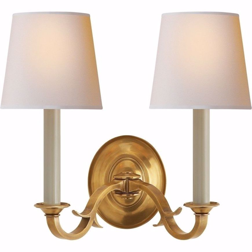 Picture of Channing Double Sconce - Hand-Rubbed Antique Brass