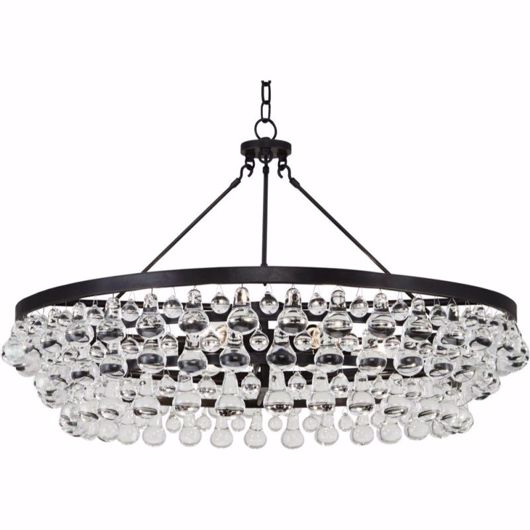 Picture of Clear Ice--Large Chandelier - Deep Patina Bronze