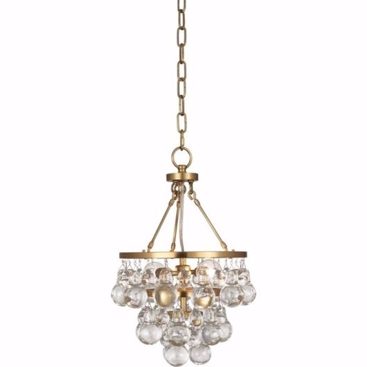 Picture of Clear Ice--Small Chandelier - Antique Brass