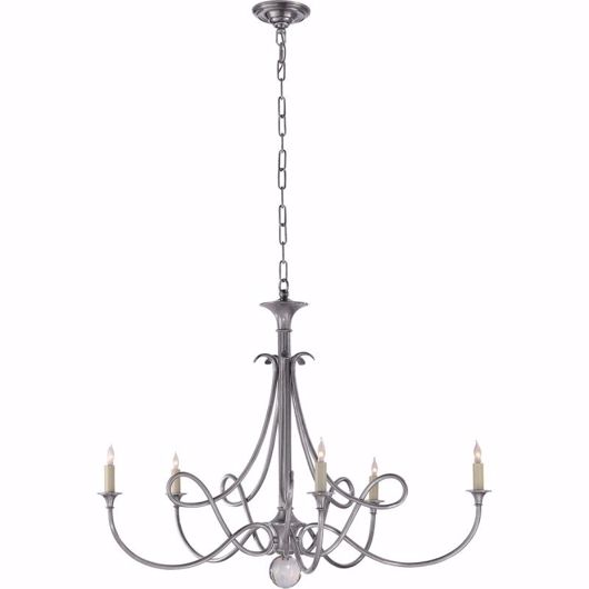 Picture of Double Twist Chandelier - Antique Silver