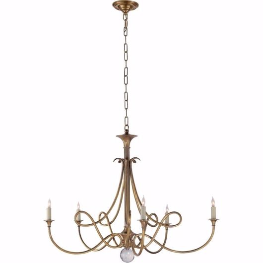 Picture of Double Twist Chandelier - Hand-Rubbed Antique Brass