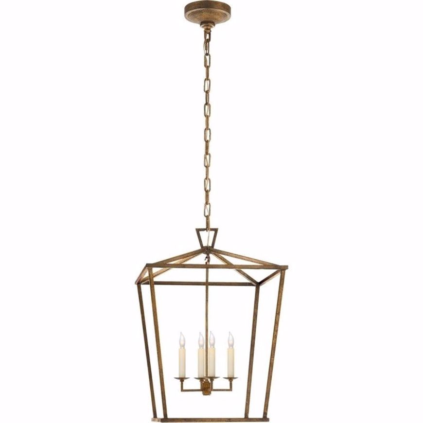Picture of Framework Medium Lantern - Gilded Iron