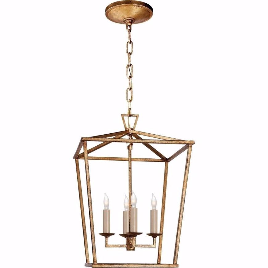 Picture of Framework Small Lantern - Gilded Iron