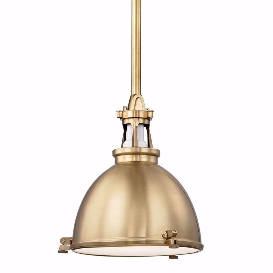 Picture of Industria Pendant--Medium - Aged Brass