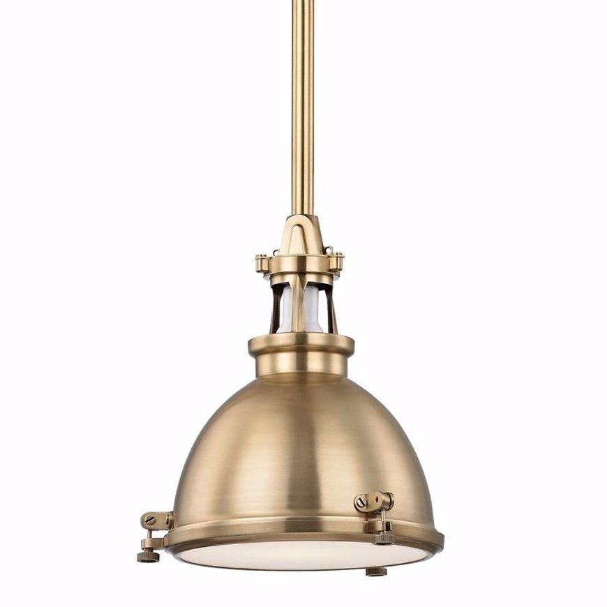 Picture of Industria Pendant--Small - Aged Brass