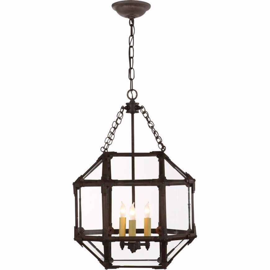 Picture of Morris Small Lantern - Antique Zinc with Clear Glass
