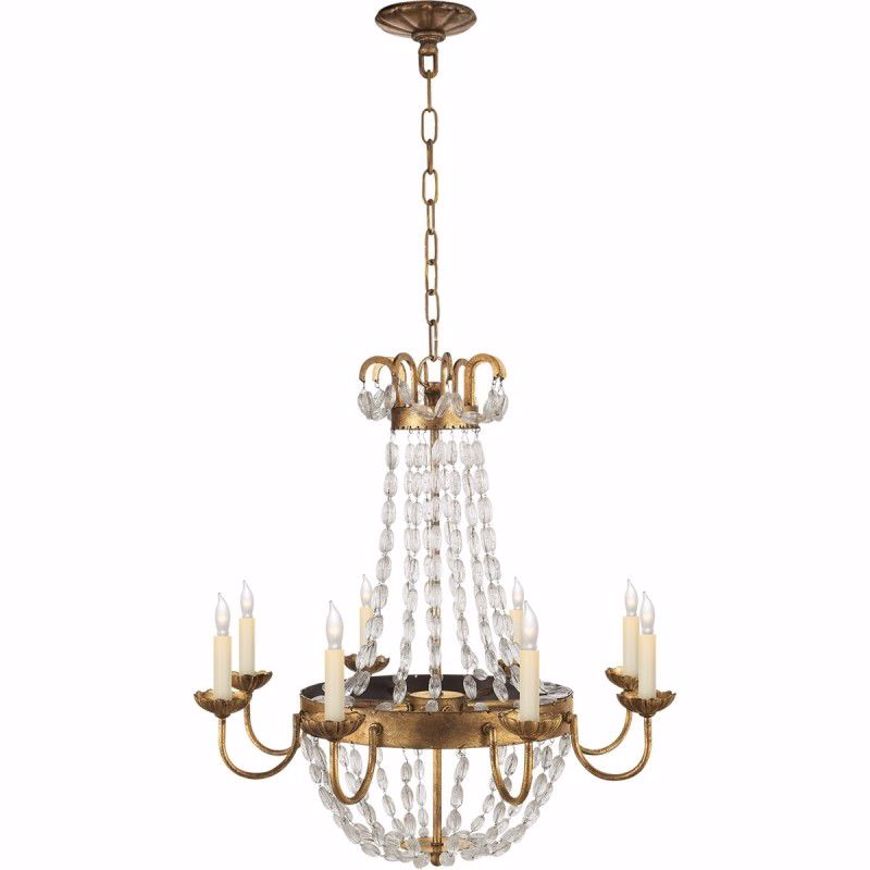 Picture of Paris Market Chandelier--Medium - Gilded Iron