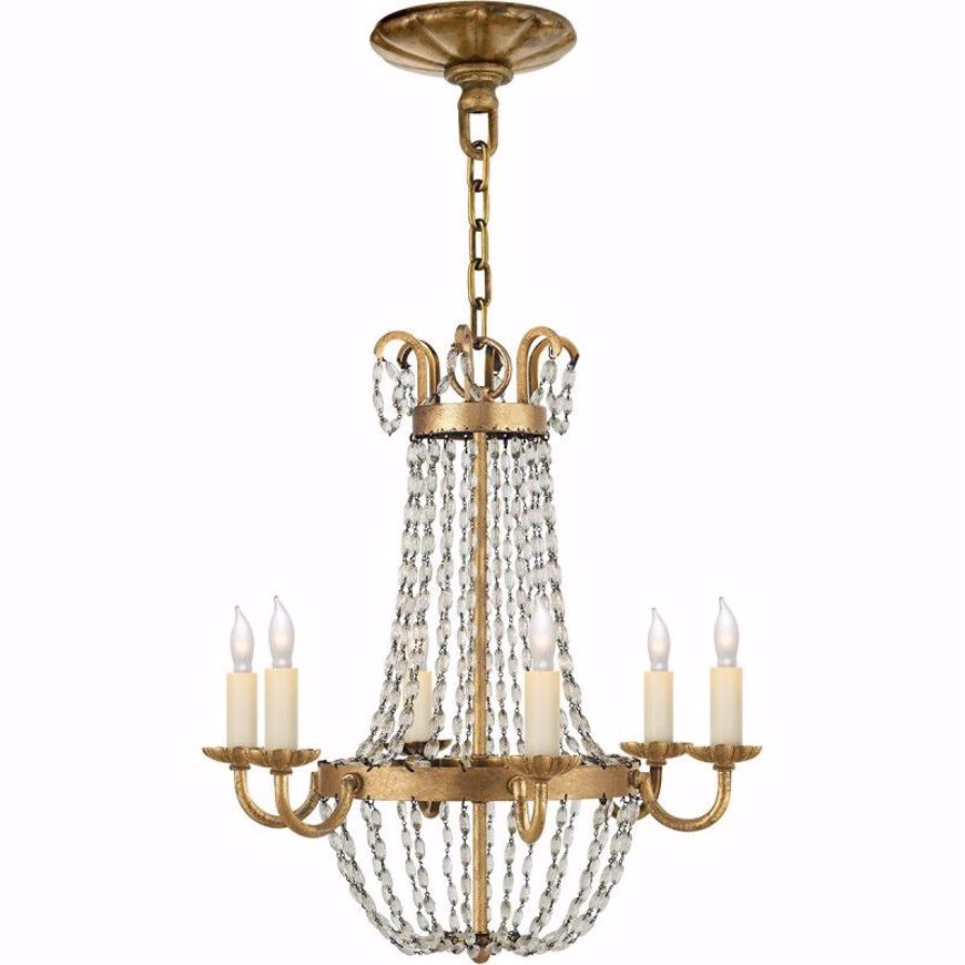 Picture of Paris Market Chandelier--Petite - Gilded Iron