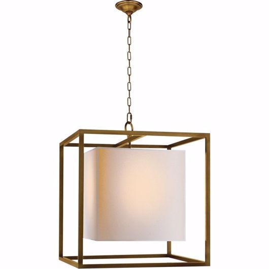 Picture of Perfect Square Medium Lantern - Hand-Rubbed Antique Brass